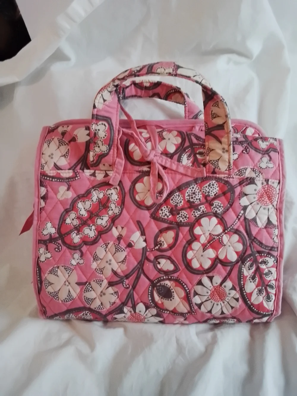 Vera Bradley Pink Floral Hanging Organizer Bag for Women